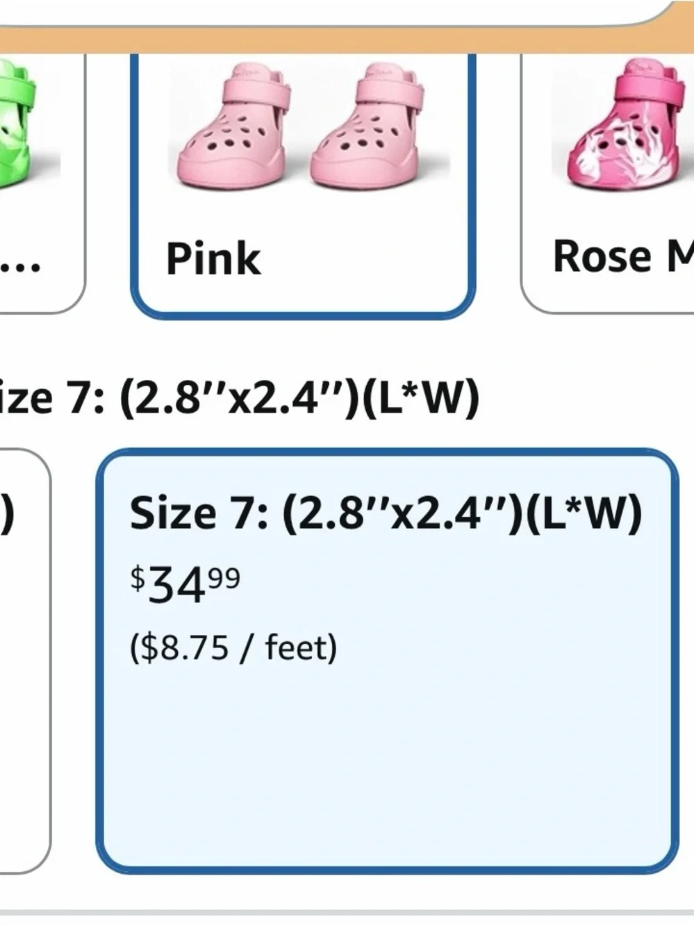 Paw Posh pink plastic outdoor dog booties (like dog crocs!)